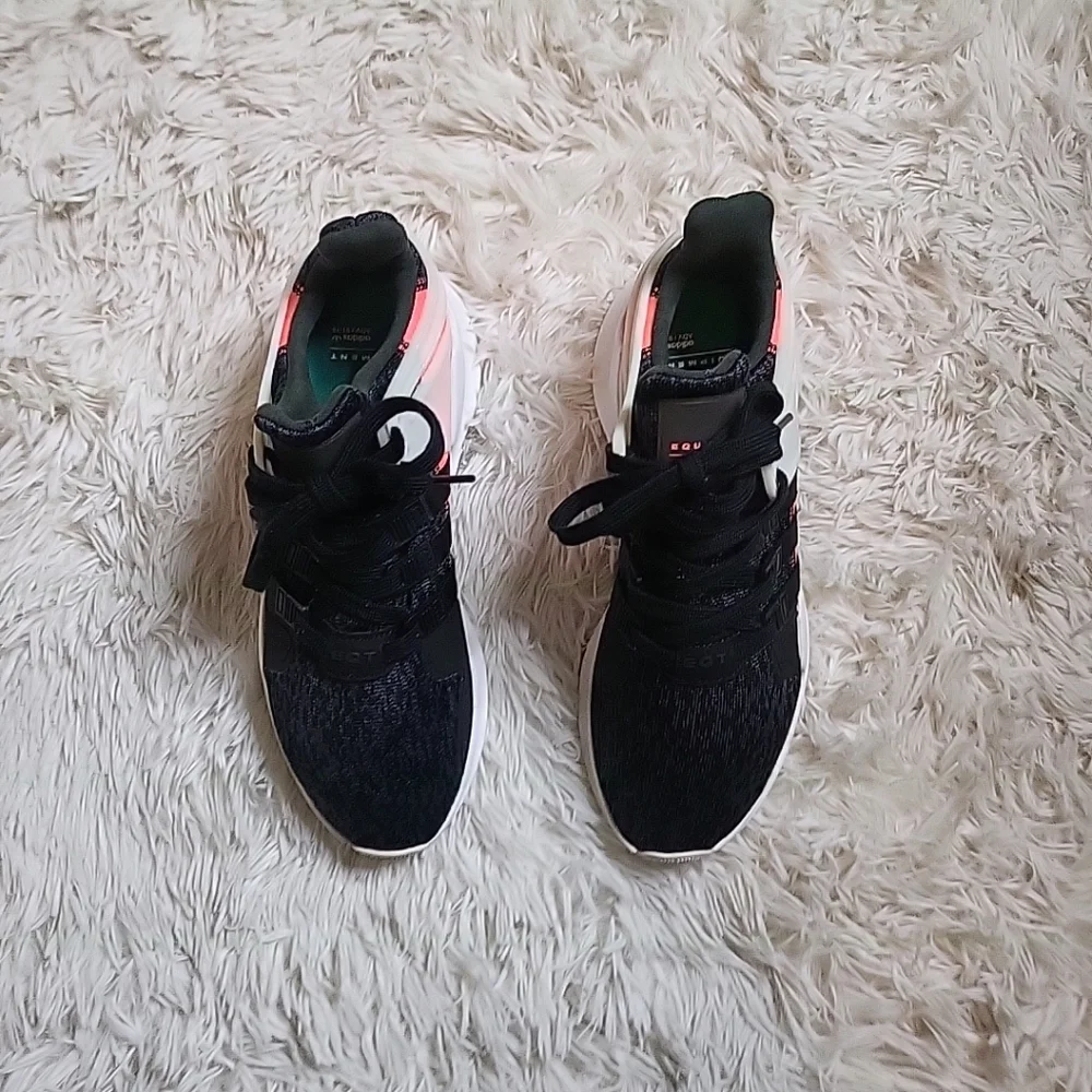 Adidas Mens EQT Support Advance Running Shoes Black BB1302 Lace Up Low Top Sz 7
